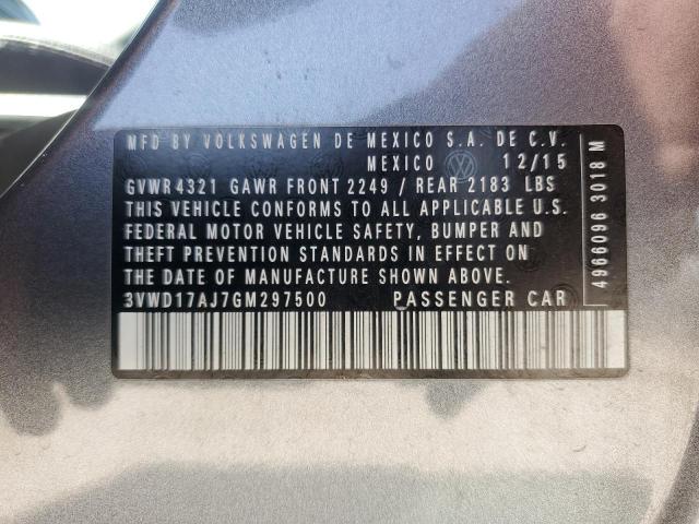 2016 VOLKSWAGEN JETTA SPOR - 3VWD17AJ7GM297500
