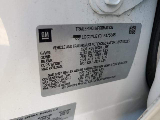 2020 CHEVROLET SILVERADO 1GC1YLEY0LF175685