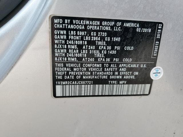 2018 VOLKSWAGEN ATLAS SEL - 1V2MR2CA5JC557721