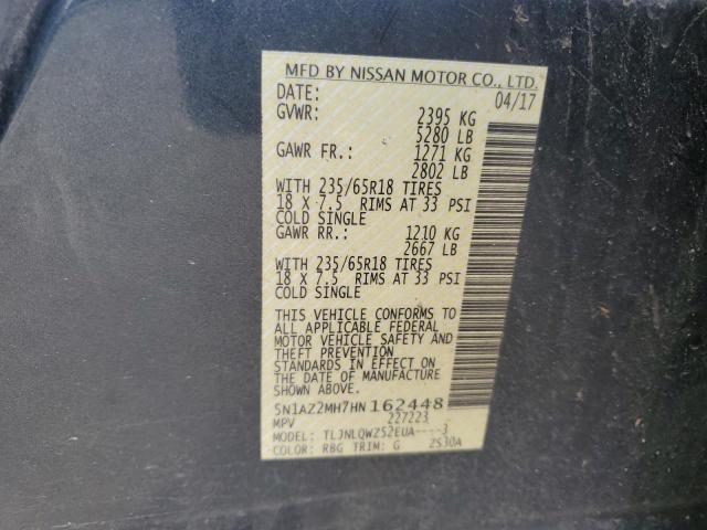2017 NISSAN MURANO S - 5N1AZ2MH7HN162448