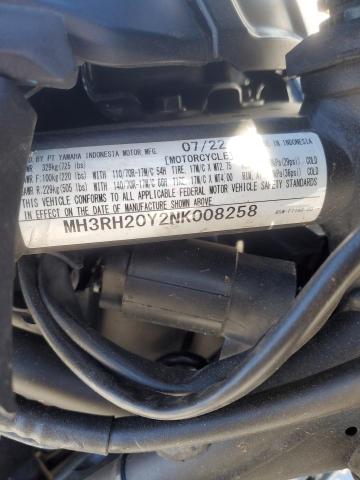 2022 YAMAHA MT-03 MH3RH20Y2NK008258