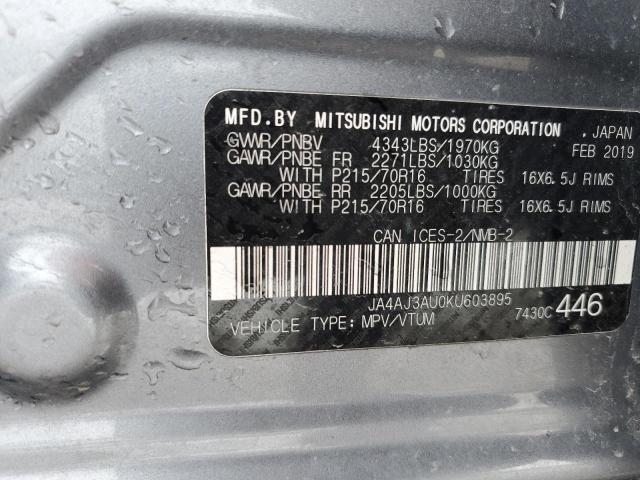 2019 MITSUBISHI RVR SE JA4AJ3AU0KU603895