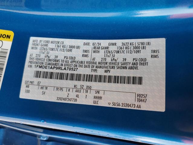 2024 FORD BRONCO BLA 1FMDE1AP9RLA70527
