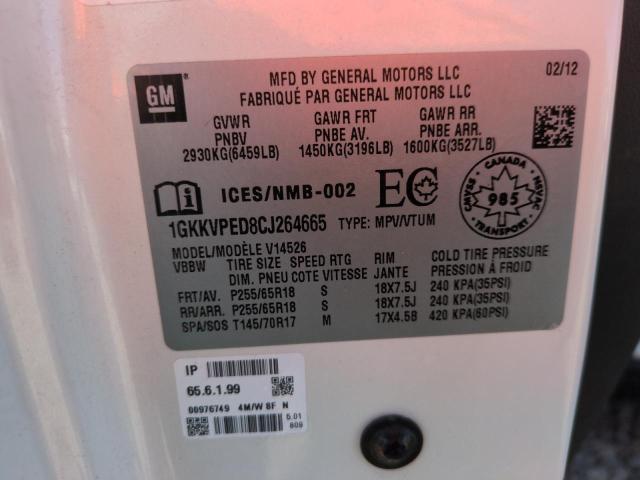 2012 GMC ACADIA SLE - 1GKKVPED8CJ264665