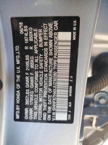 2018 HONDA CIVIC SPOR - SHHFK7H4XJU230280