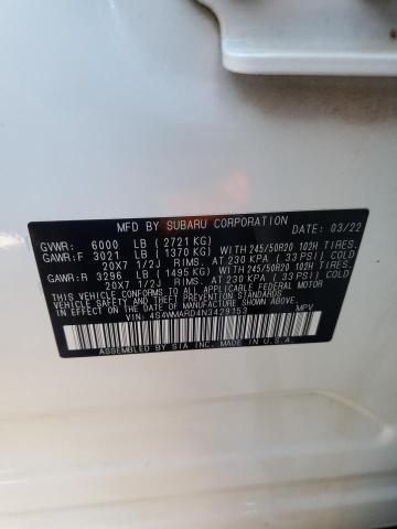 2022 SUBARU ASCENT TOU 4S4WMARD4N3429153