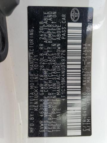 2022 TOYOTA CAMRY LE - 4T1C11BK4NU049776