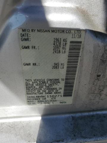 2019 NISSAN ALTIMA S - 1N4BL4BV9KC150275