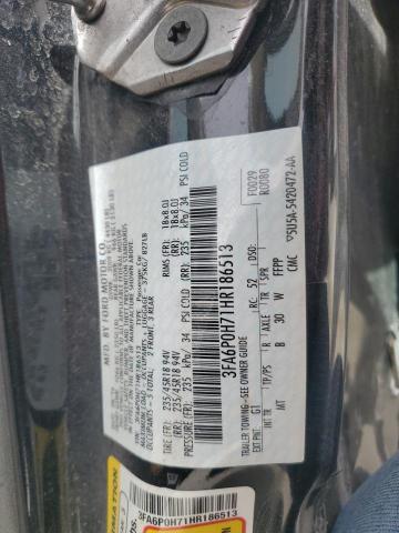 2017 FORD FUSION SE - 3FA6P0H71HR186513
