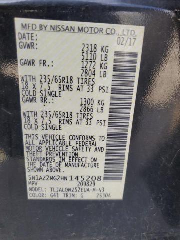 2017 NISSAN MURANO S 5N1AZ2MG2HN145208