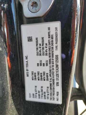 2022 TESLA MODEL 3 - 5YJ3E1EA3NF125606