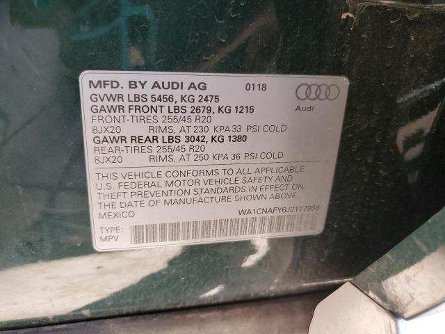 2018 AUDI Q5 PRESTIG WA1CNAFY6J2117938