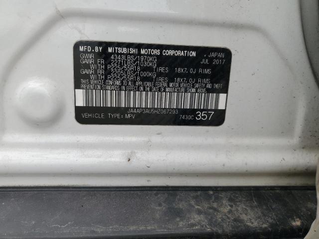 2017 MITSUBISHI OUTLANDER - JA4AP3AU5HZ067293