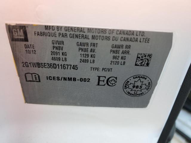 2013 CHEVROLET IMPALA LT - 2G1WB5E36D1167745