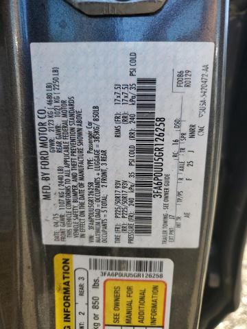 2016 FORD FUSION S H - 3FA6P0UU5GR126258