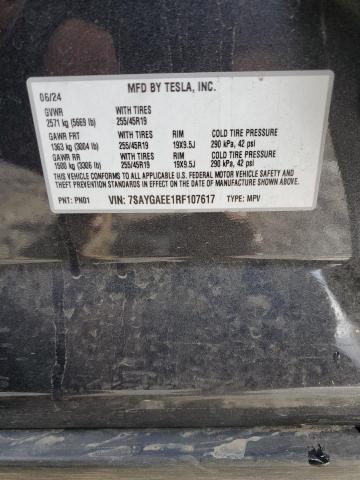 2024 TESLA MODEL Y - 7SAYGAEE1RF107617