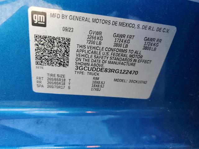 2024 CHEVROLET SILVERADO - 3GCUDDE83RG122470