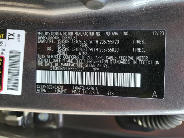 2024 TOYOTA HIGHLANDER - 5TDKDRAH0RS530937