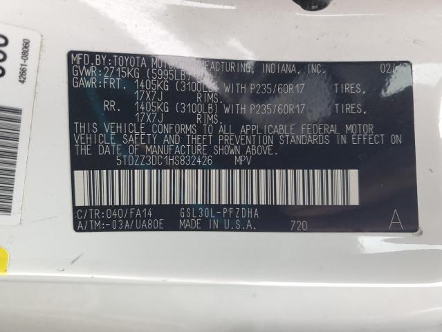 2017 TOYOTA SIENNA - 5TDZZ3DC1HS832426