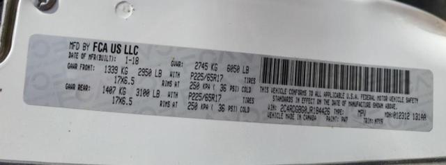 2018 DODGE GRAND CARA - 2C4RDGBG0JR184426