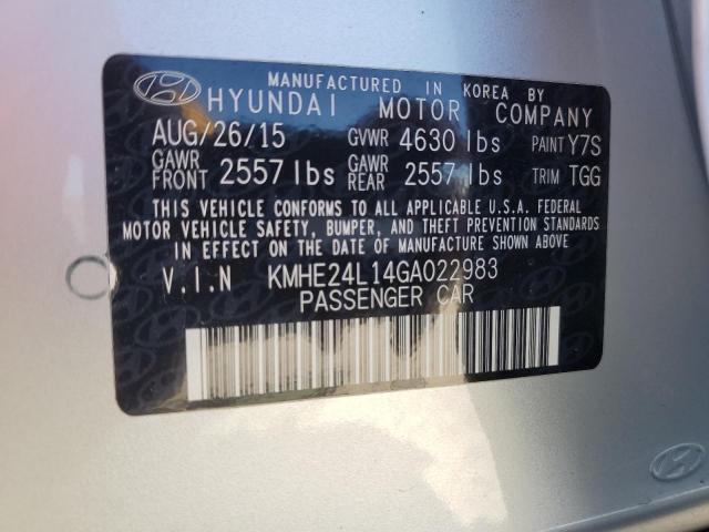 2016 HYUNDAI SONATA HYB - KMHE24L14GA022983