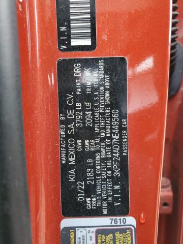 2022 KIA FORTE FE - 3KPF24AD7NE449560