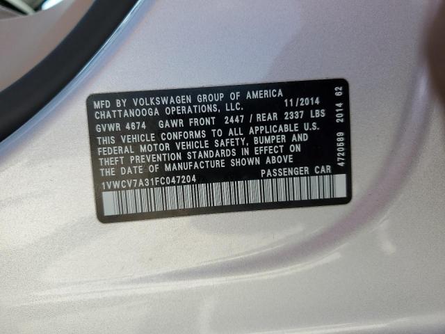 2015 VOLKSWAGEN PASSAT SEL - 1VWCV7A31FC047204