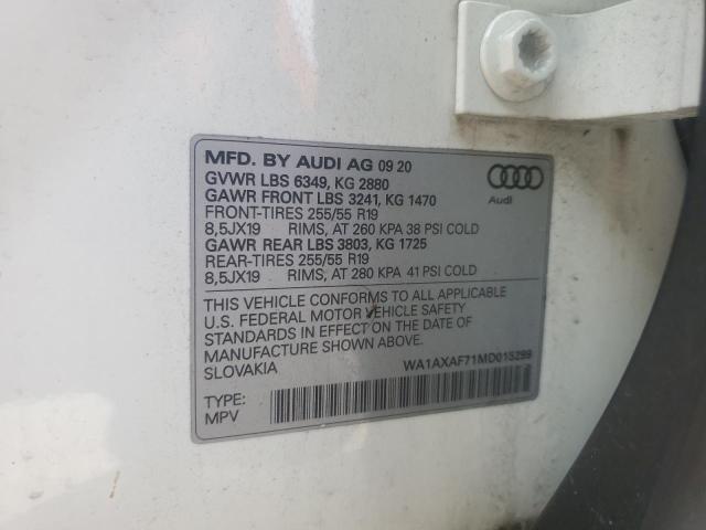 2021 AUDI Q7 PREMIUM - WA1AXAF71MD015299