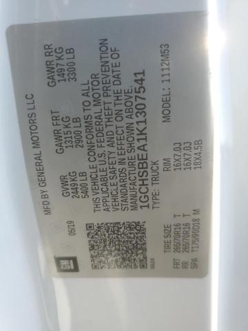 2019 CHEVROLET COLORADO 1GCHSBEA1K1307541