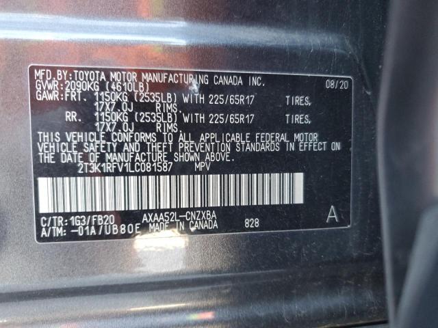 2020 TOYOTA RAV4 LE - 2T3K1RFV1LC081587