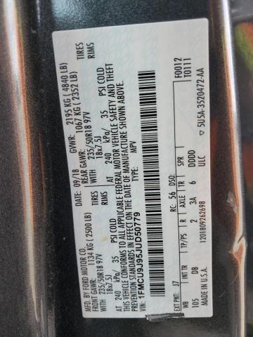 2018 FORD ESCAPE TIT - 1FMCU9J95JUD50779