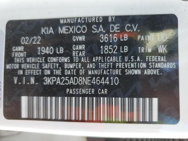 2022 KIA RIO S - 3KPA25AD8NE464410
