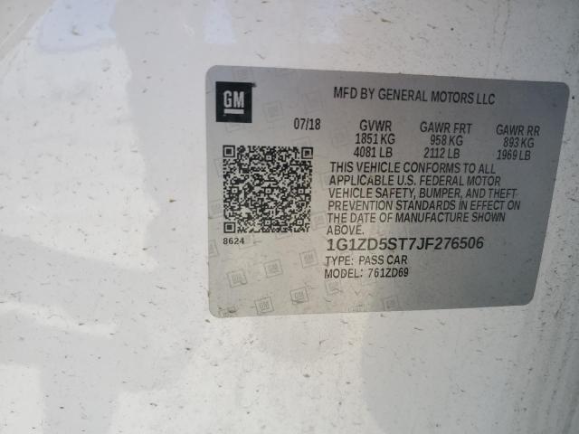 2018 CHEVROLET MALIBU LT - 1G1ZD5ST7JF276506