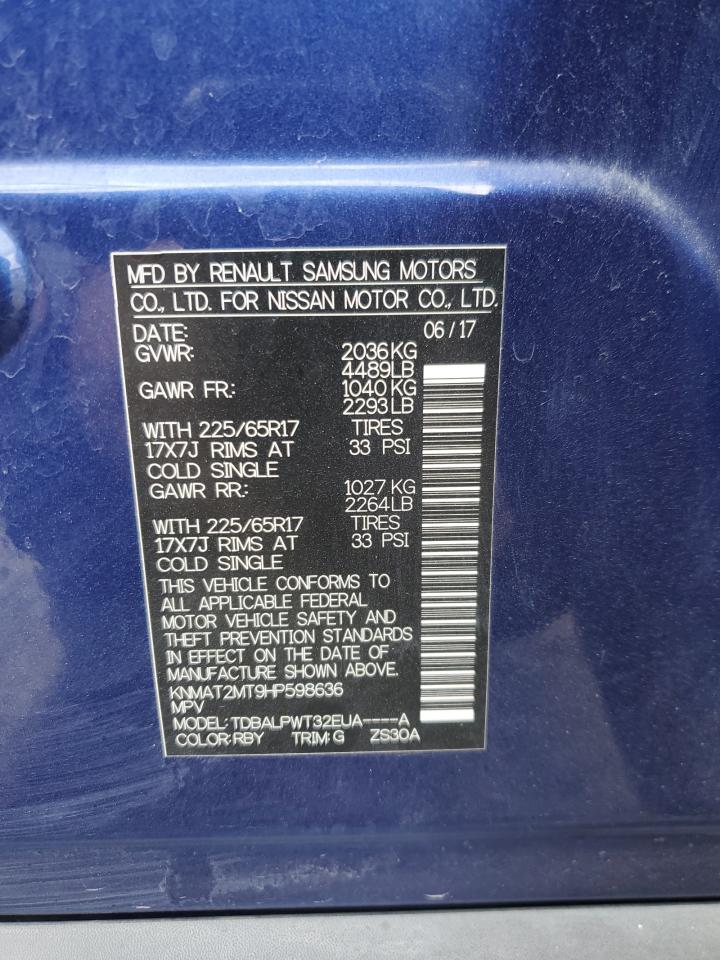 Lot #3205346954 2017 NISSAN ROGUE S