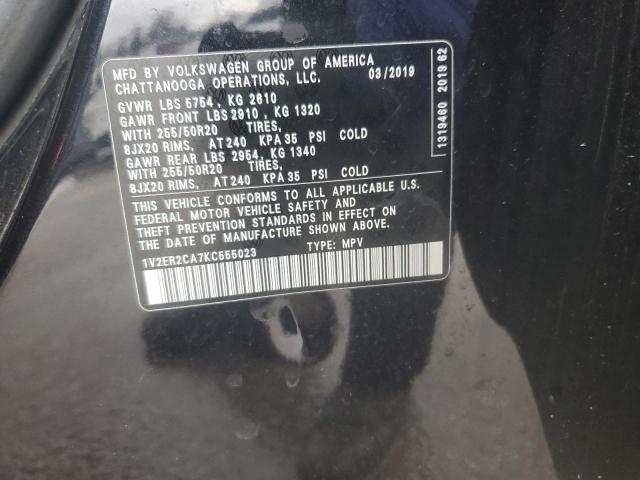 2019 VOLKSWAGEN ATLAS SEL - 1V2ER2CA7KC555023