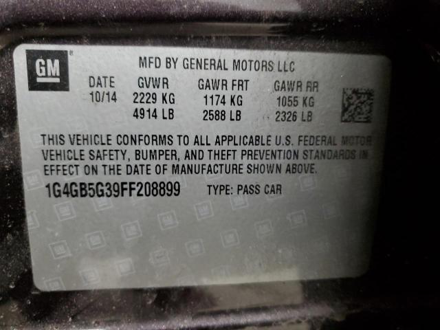 2015 BUICK LACROSSE - 1G4GB5G39FF208899