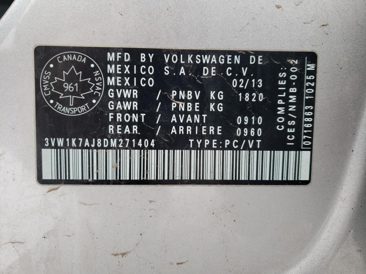 Volkswagen Jetta base 2013