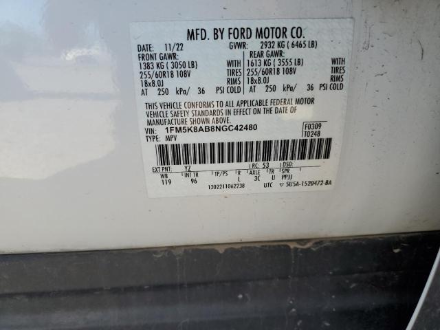 2022 FORD EXPLORER P - 1FM5K8AB8NGC42480