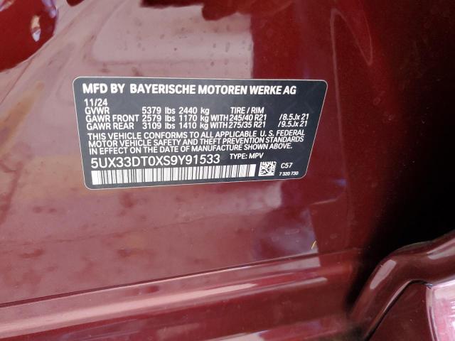 2025 BMW X4 XDRIVE3 5UX33DT0XS9Y91533