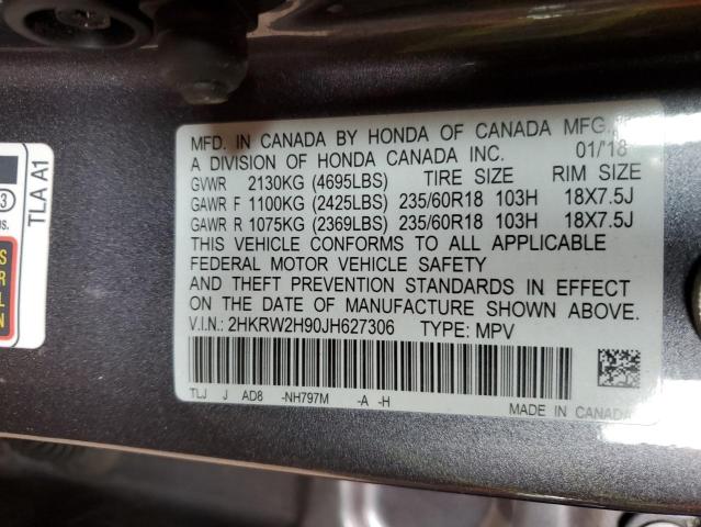 2018 HONDA CR-V TOURI - 2HKRW2H90JH627306