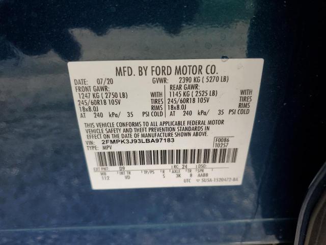 2020 FORD EDGE SEL - 2FMPK3J93LBA97183