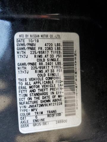 JN8AT2MV9LW121239 2020 NISSAN ROGUE