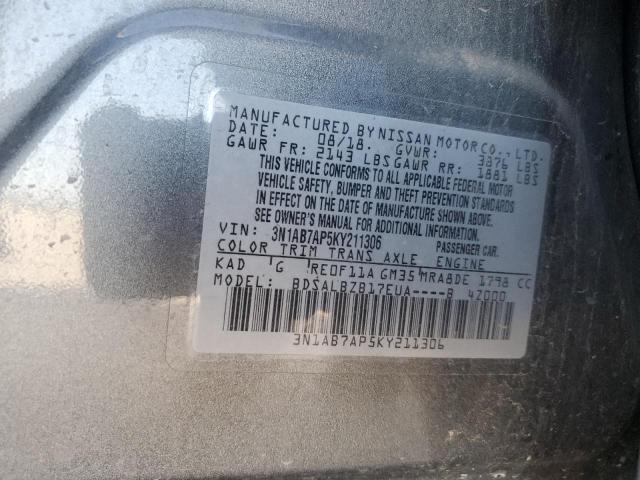 2019 NISSAN SENTRA S - 3N1AB7AP5KY211306