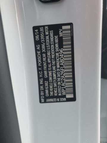 2015 PORSCHE CAYENNE TU WP1AC2A26FLA80496