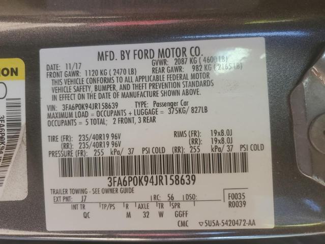 2018 FORD FUSION TIT - 3FA6P0K94JR158639