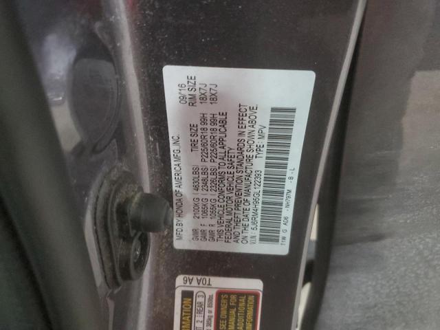 2016 HONDA CR-V TOURI - 5J6RM4H95GL122393