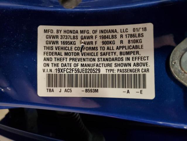 2018 HONDA CIVIC LX - 19XFC2F59JE020529
