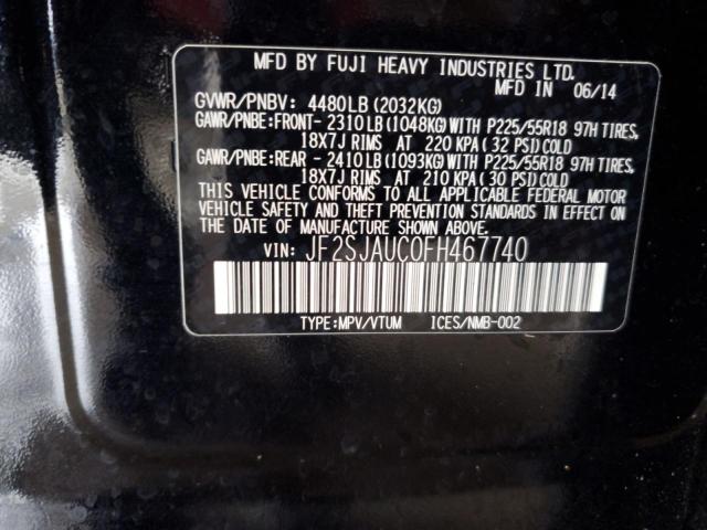 2015 SUBARU FORESTER 2 - JF2SJAUC0FH467740