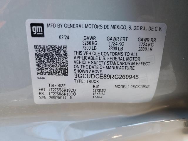 2024 CHEVROLET SILVERADO - 3GCUDCE89RG260945
