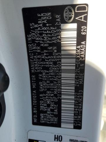 2016 TOYOTA COROLLA L - 2T1BURHE6GC503193